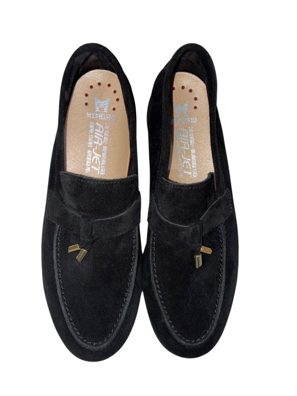 Mephisto Valenza Black Suede Slip-On Loafers Soft-Air Midsole women’s 9 comfort